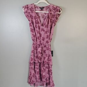 NWT Simply Vera Vera Wang Mauve Floral, Tiered Dress. Small